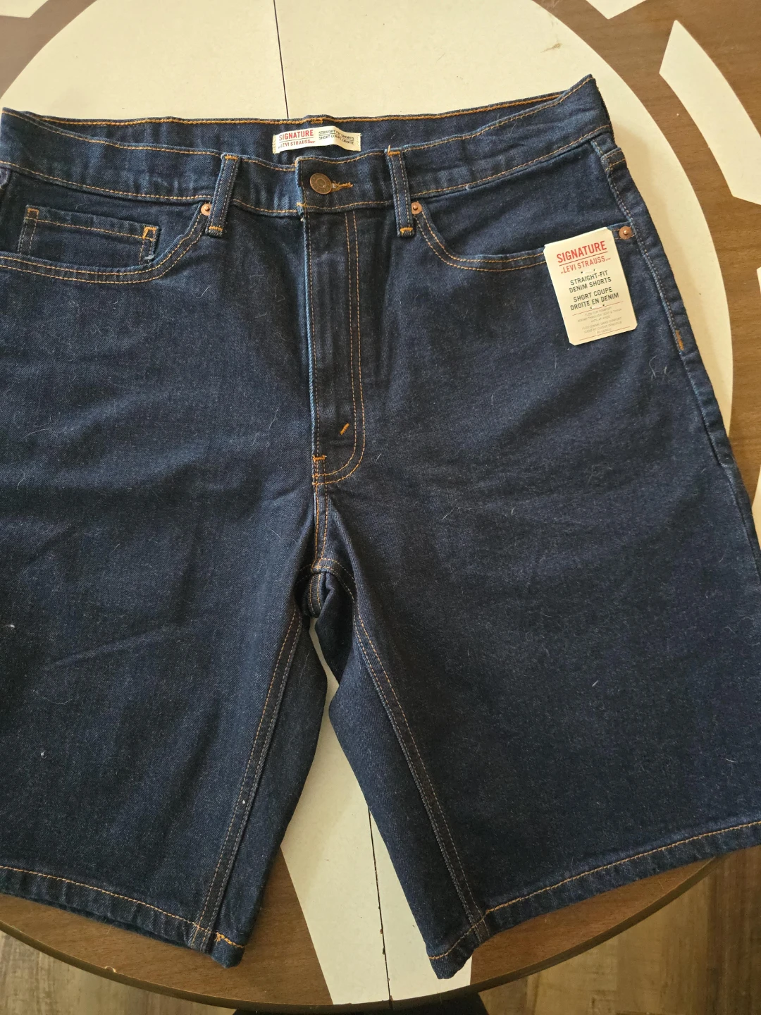 Levi Strauss Signature Straight-Fit Denim Shorts - Size W34