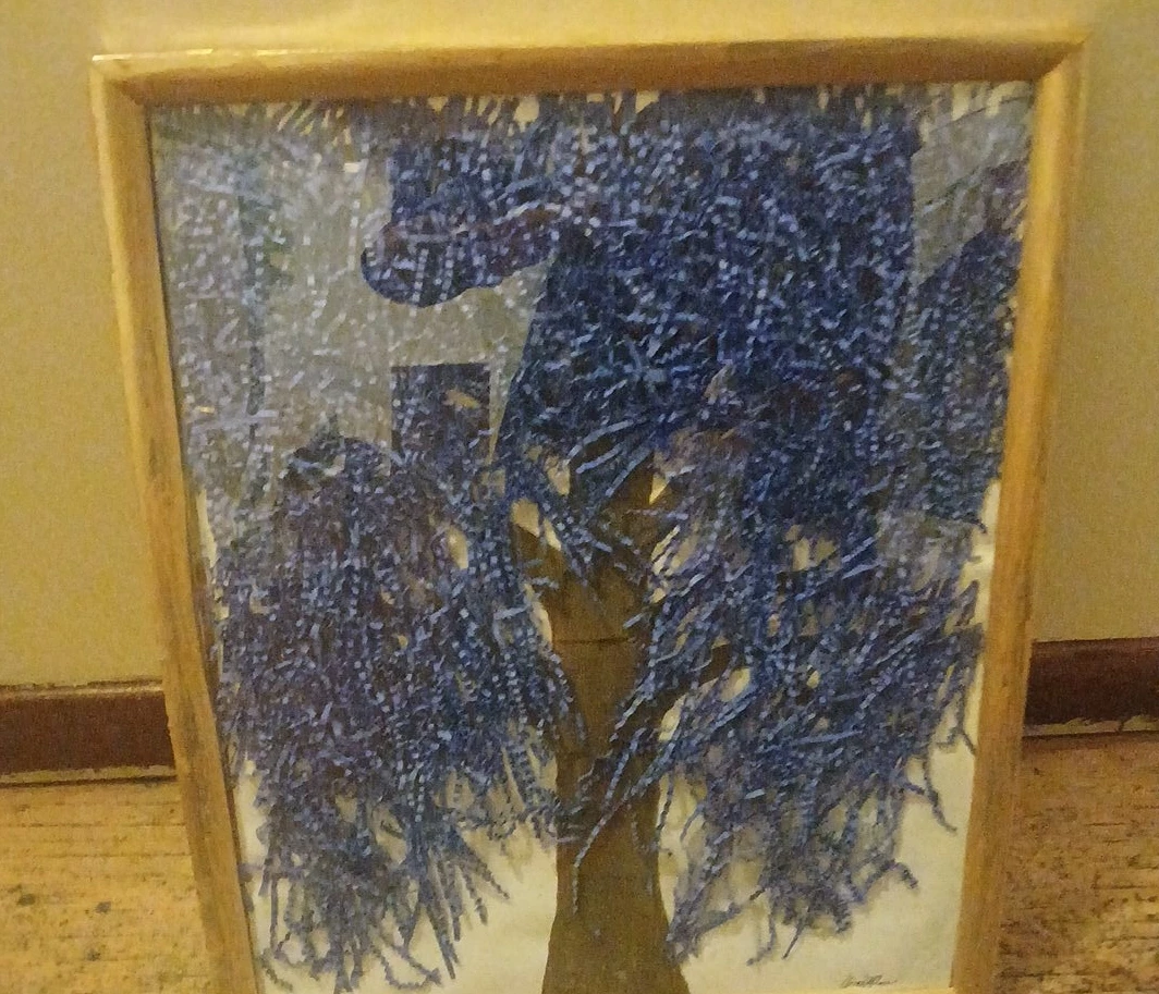 Tree blue growing are bigger tree