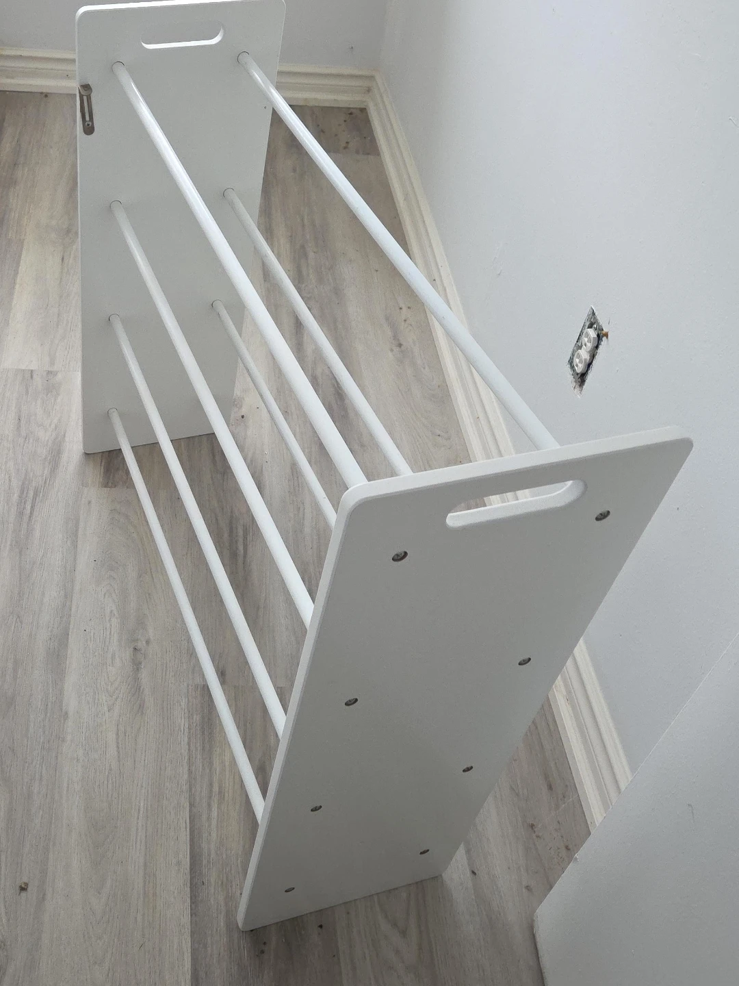 White Wooden kids Rack