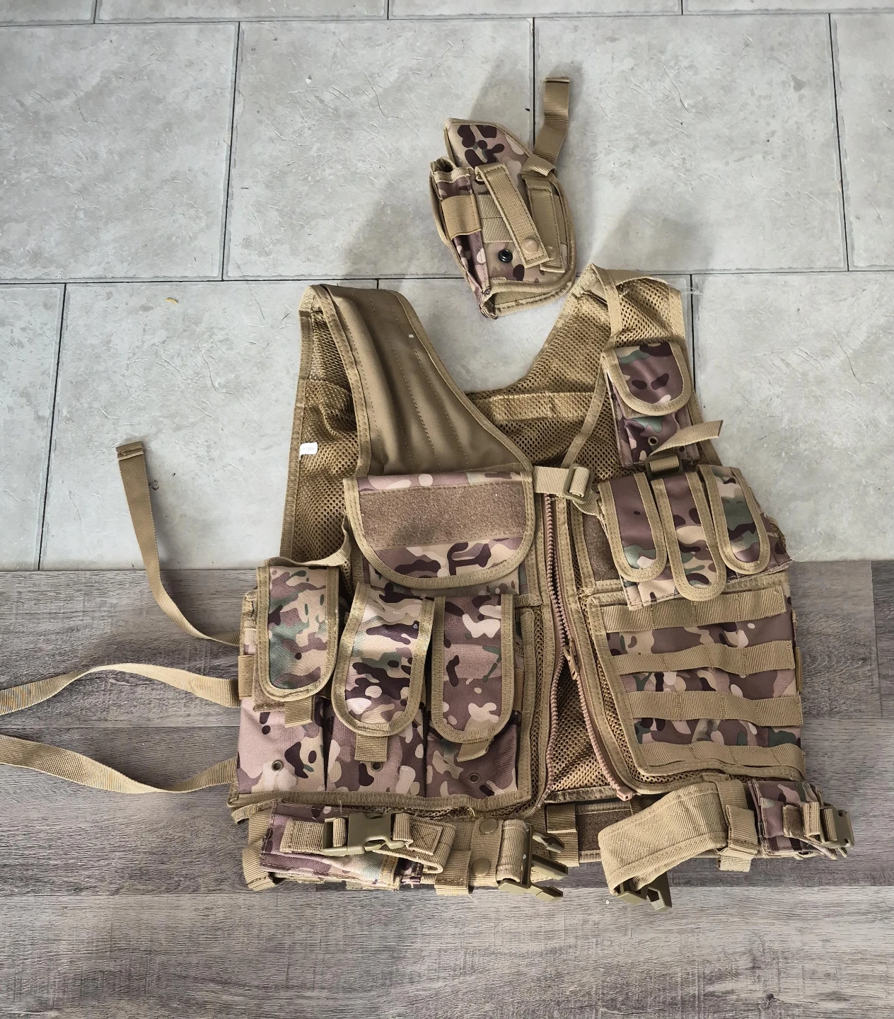Tactical Molle Vest with Holster