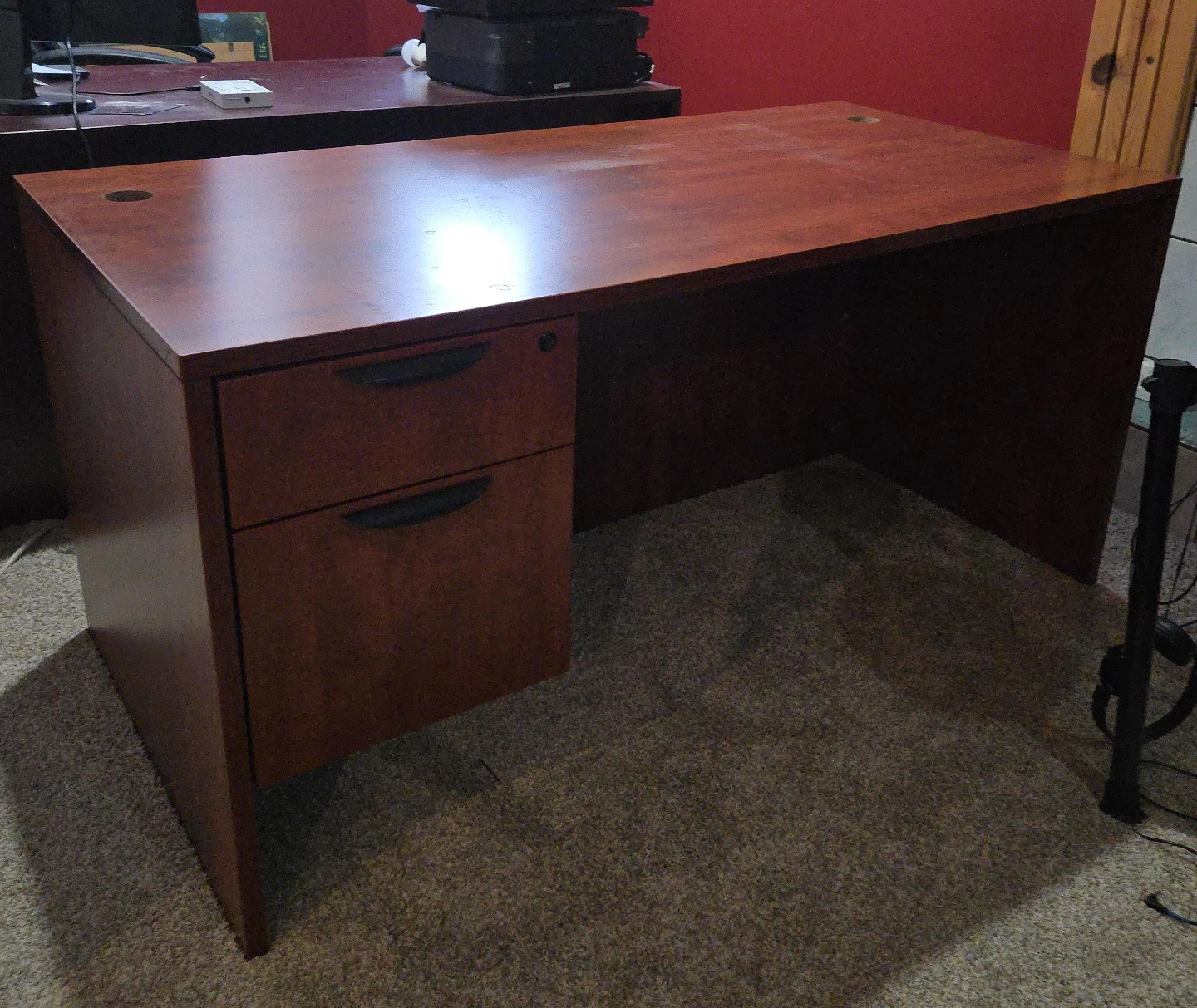 Wooden Office Desk with Drawers