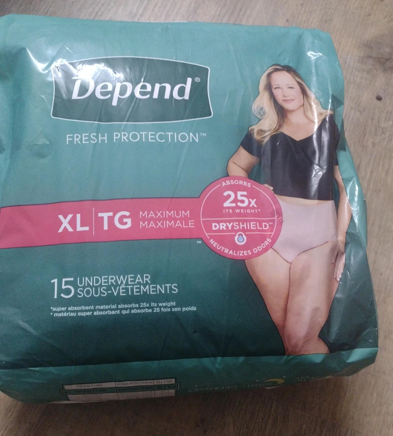 Depend Fresh Protection XL Underwear - 15 Count