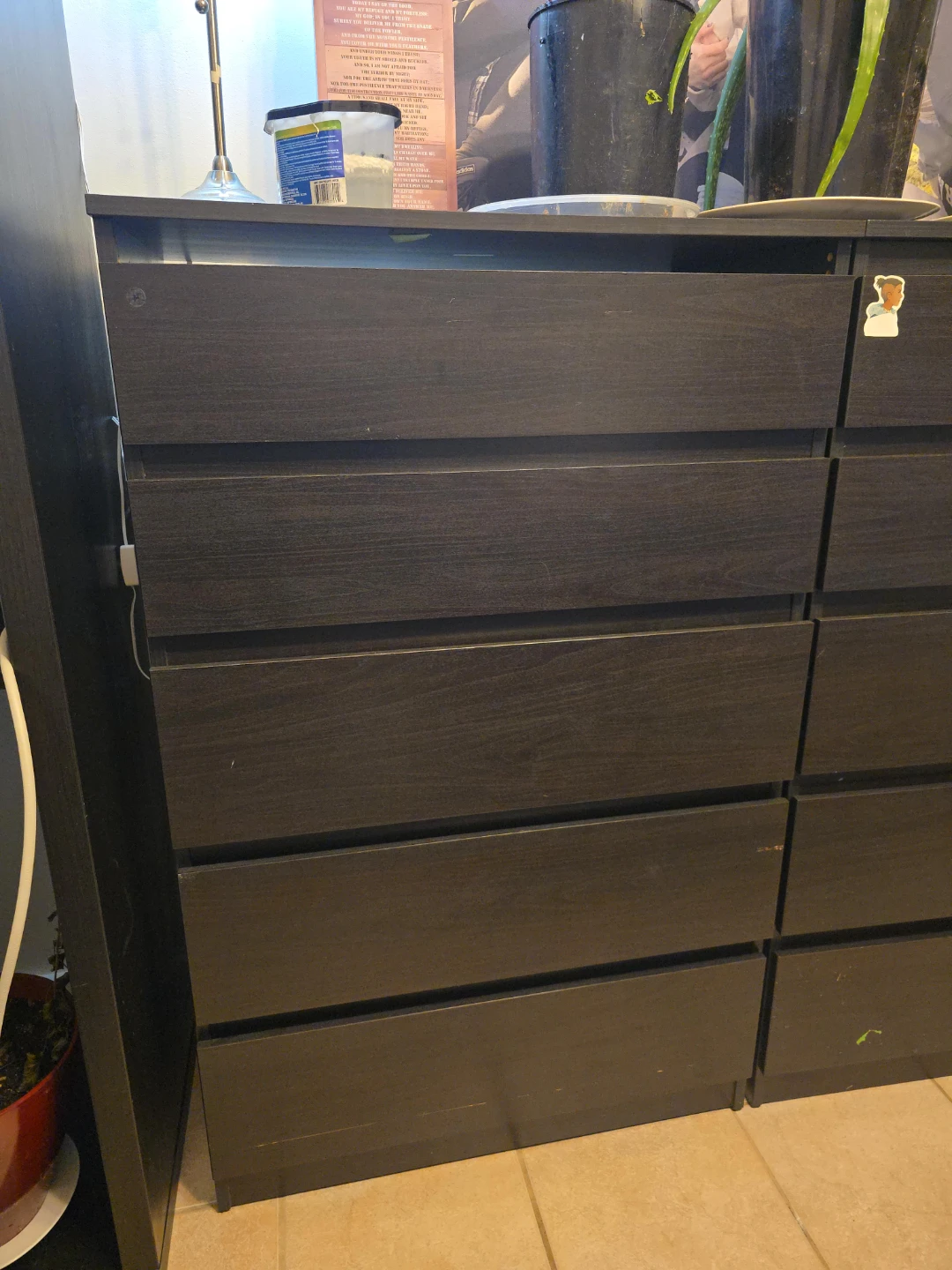 IKea Dark Brown  5 Drawer Dresser