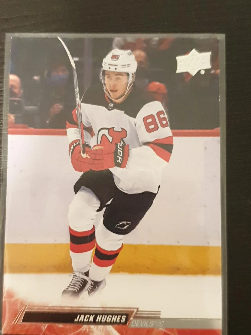 Jack Hughes Upper Deck Hockey Card