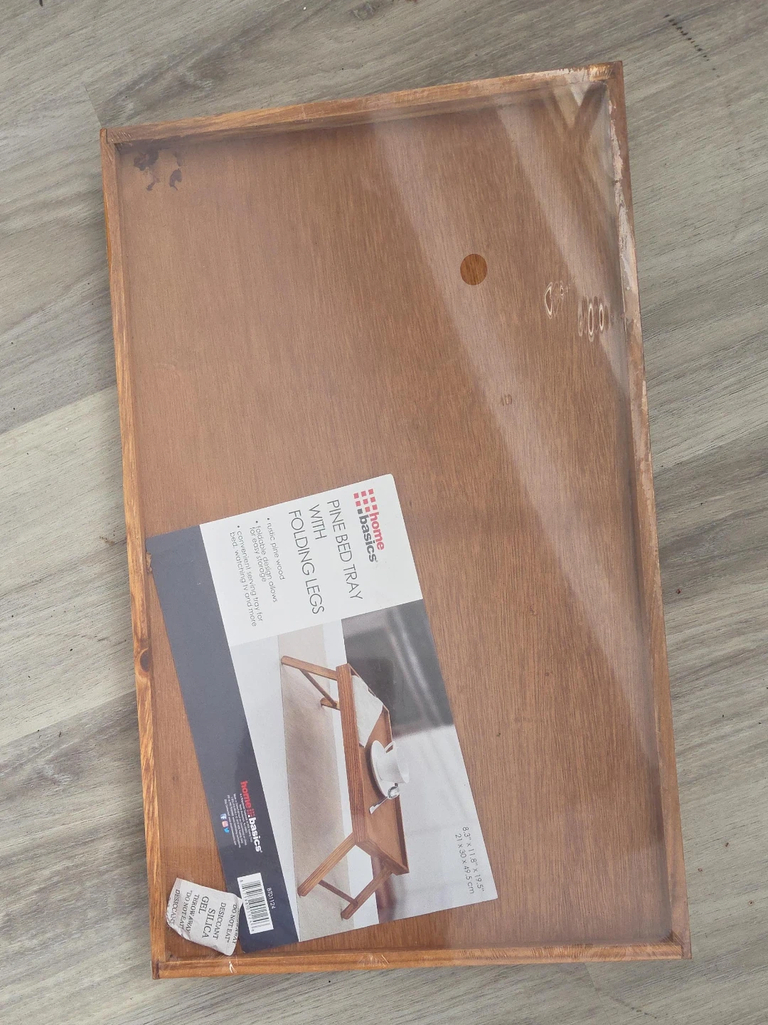 Home Basics Pine Bed Tray with Folding Legs - New