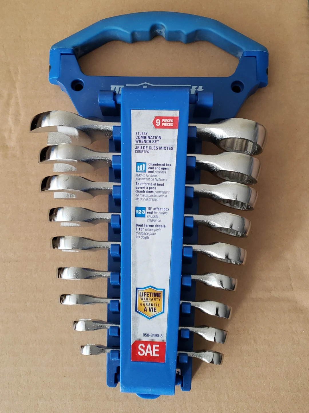 9-Piece Stubby Combination Wrench Set