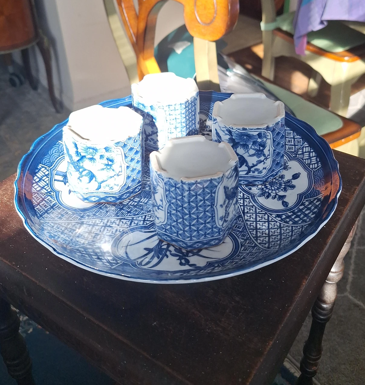 Vintage Blue & White Tea Set