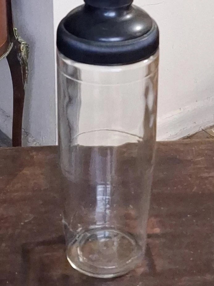 Glass Jar with Black Lid