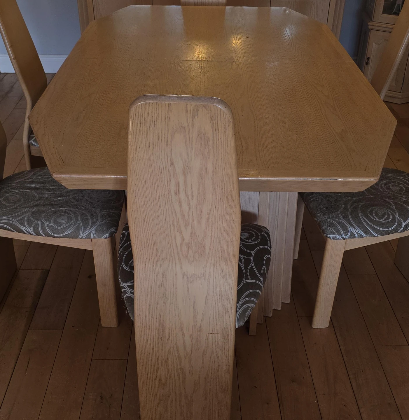 Oak Dining Table with Chairs