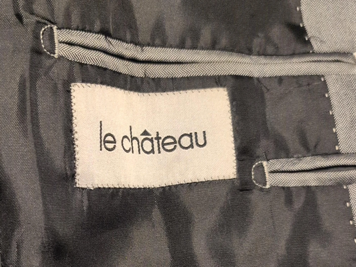Le Château Men's Grey Suit Jacket