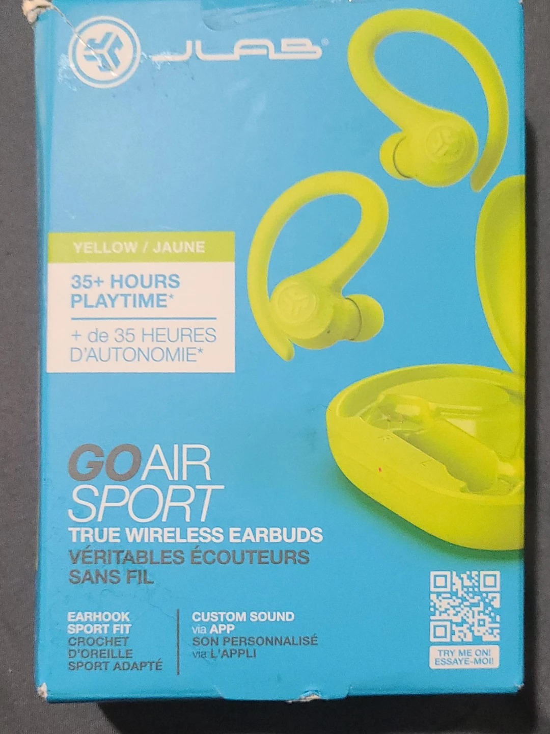 JLab Go Air Sport Yellow True Wireless Earbuds