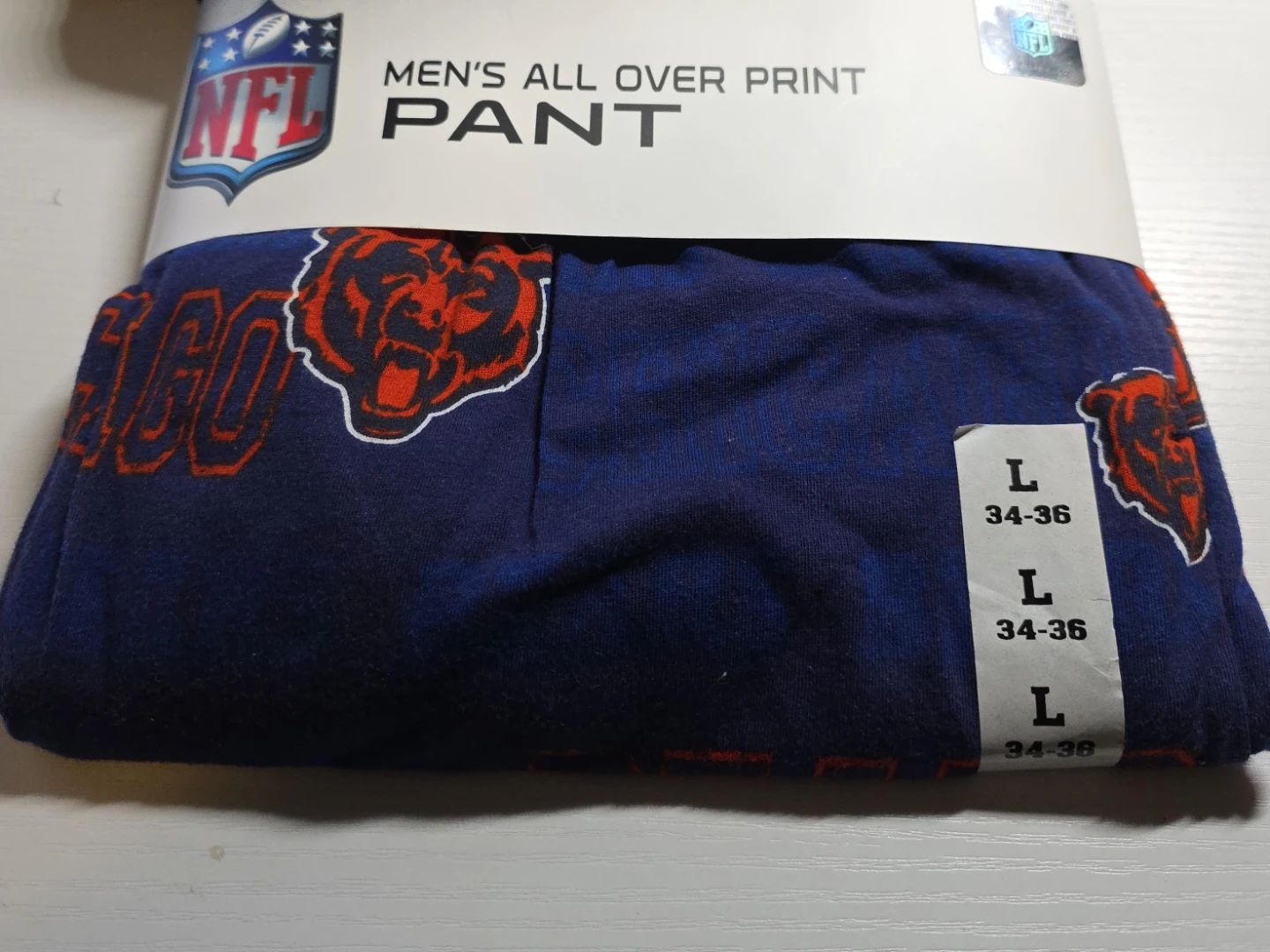 NFL Chicago Bears Men's All Over Print Pant - Size L (34-36)