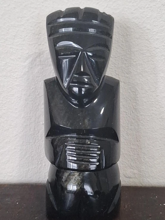 Black Stone Carved Figure