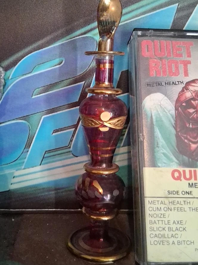 Vintage Purple Glass Perfume Bottle