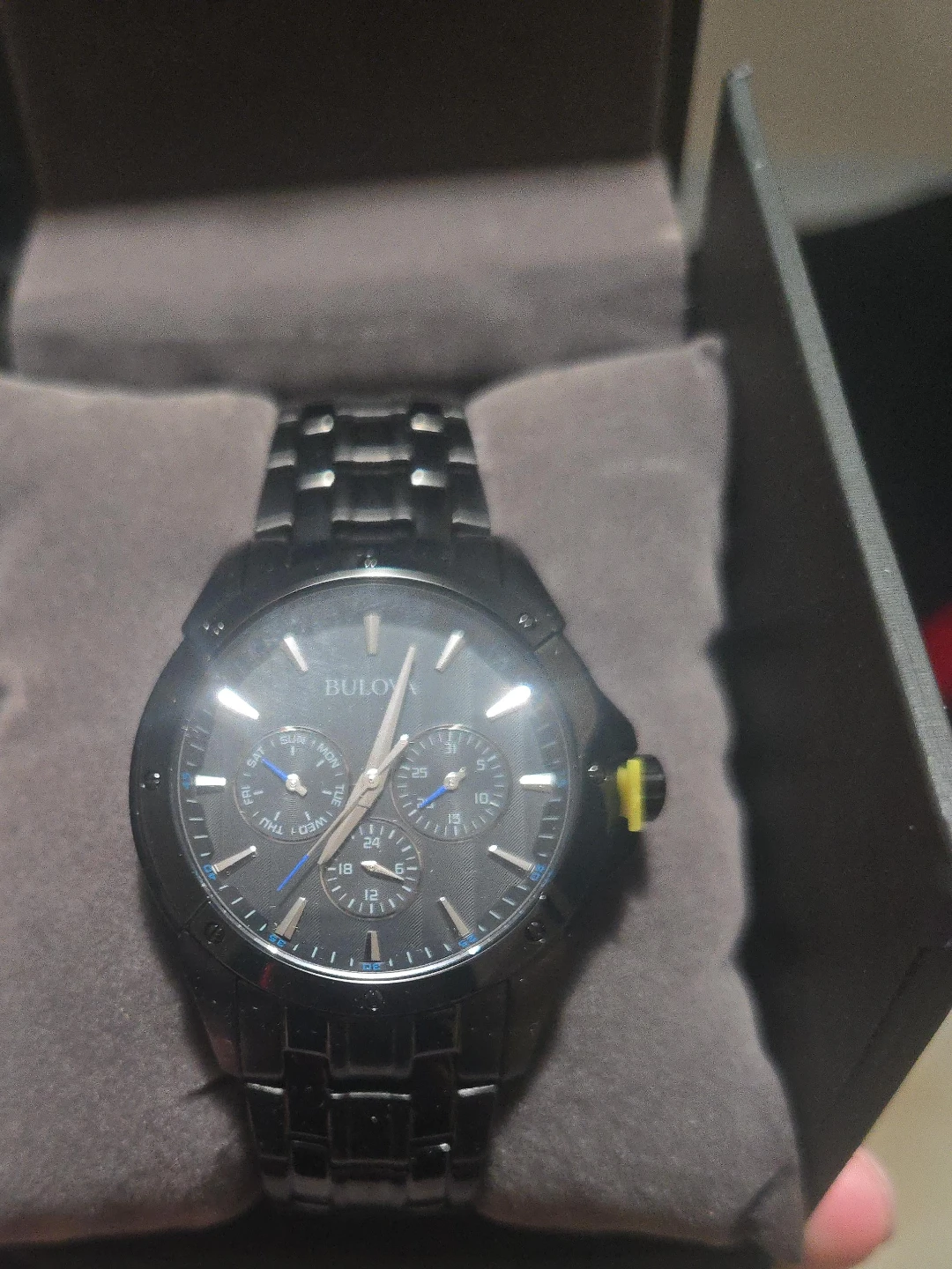Bulova Men's Black Chronograph Watch