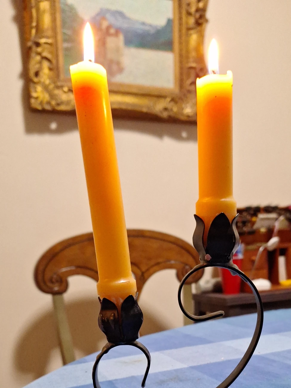 Candles with Metal Holders