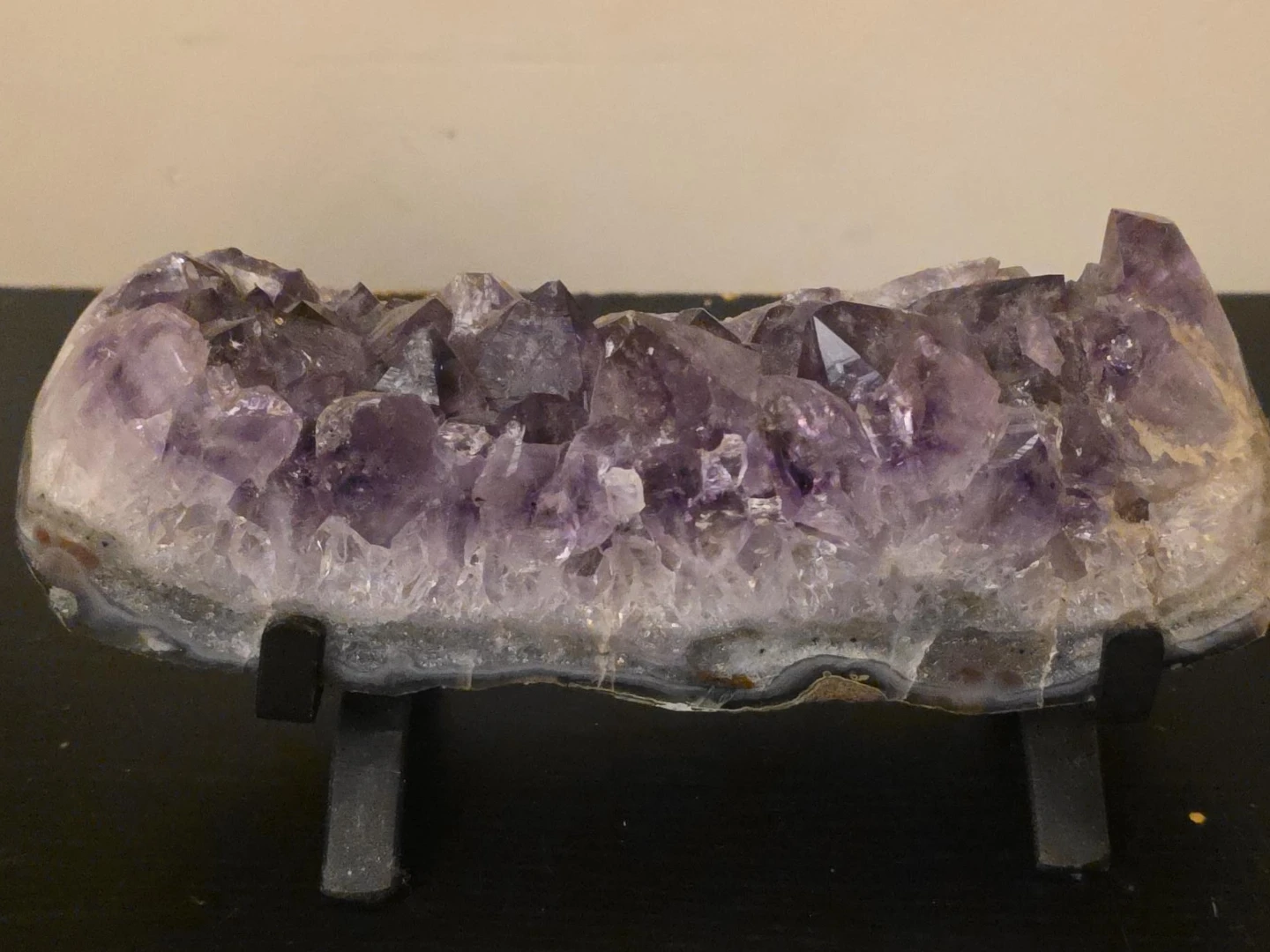 Amethyst Geode Crystal Cluster on Stand