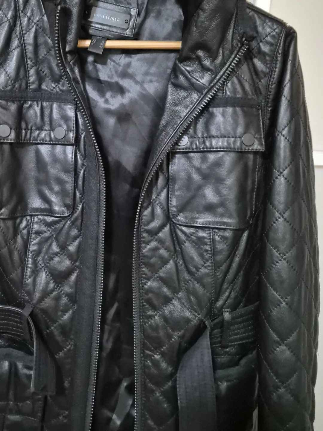 Danier Leather Quilt Jacket - Black