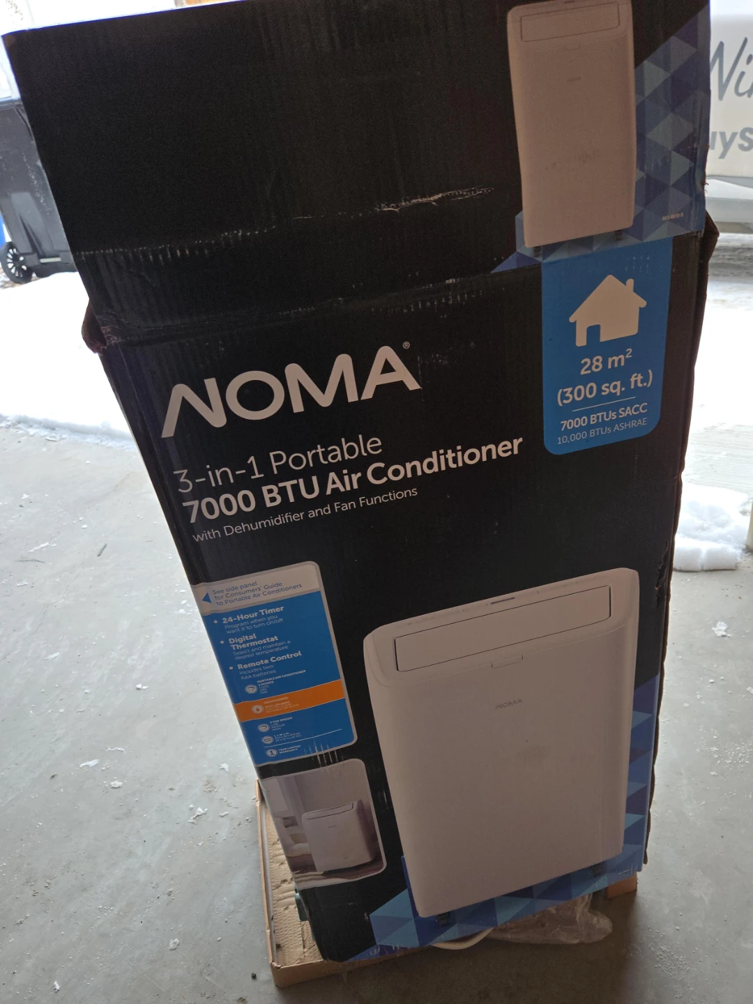 NOMA 3-in-1 Portable 7000 BTU Air Conditioner