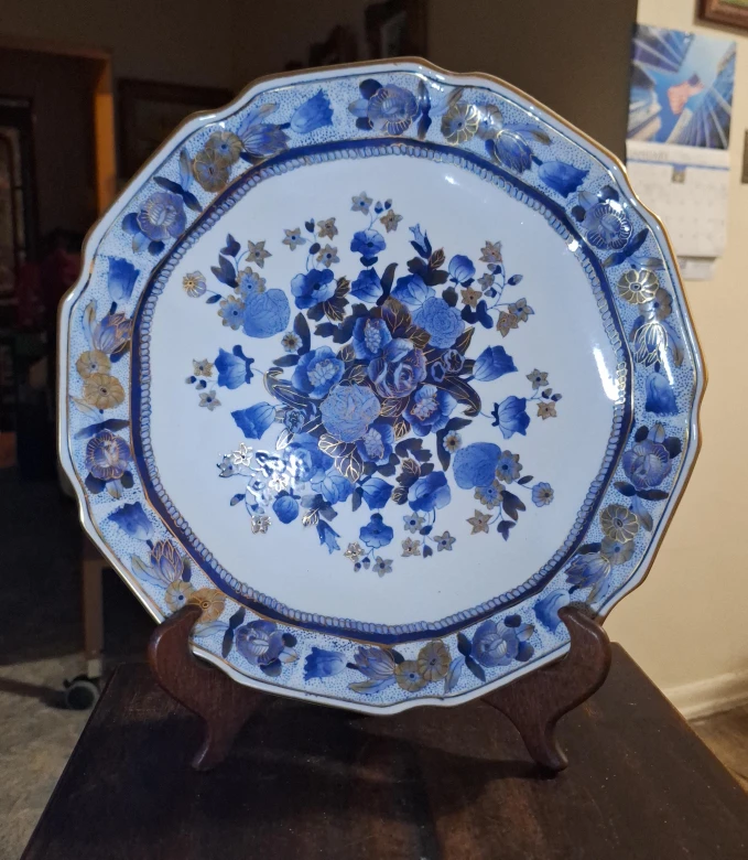 Vintage Decorative Plate, Floral Design