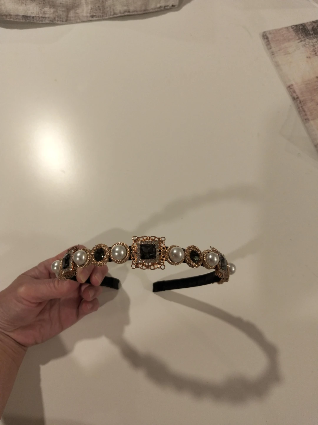 Elegant Pearl & Stone Headband