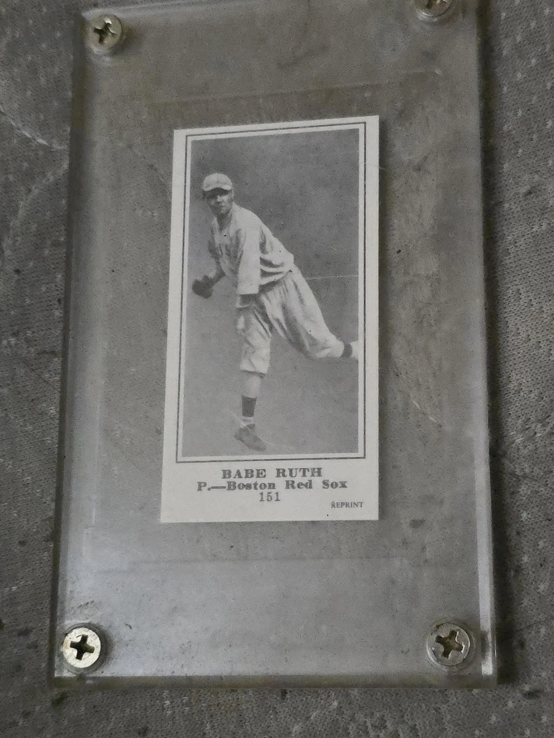 Babe Ruth Boston Red Sox Reprint Card