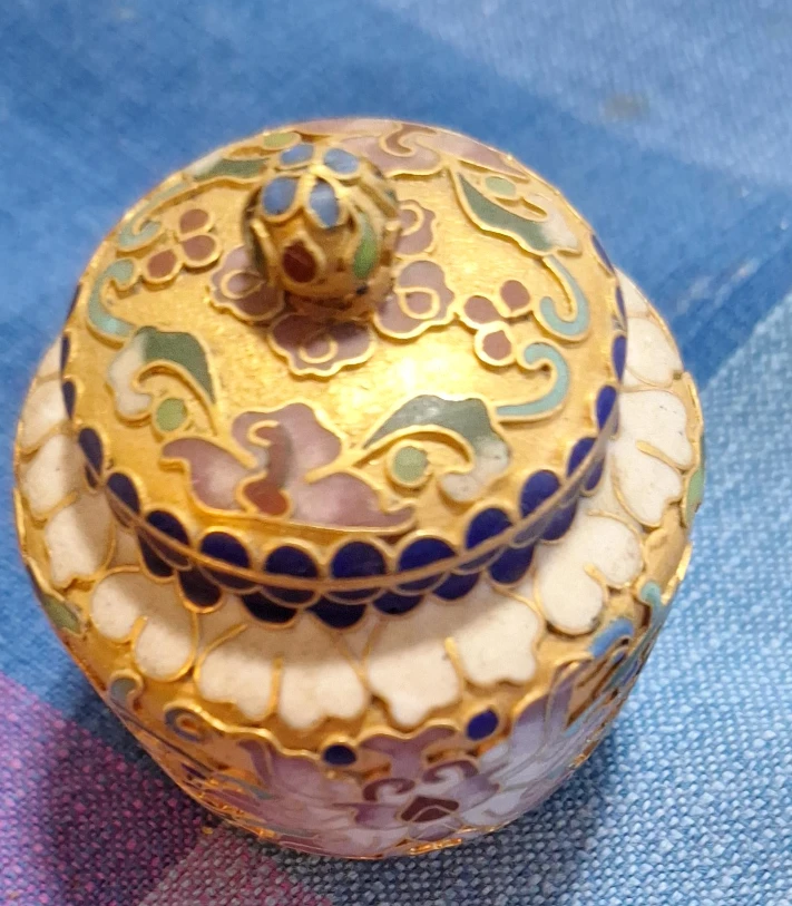 Vintage Cloisonné Trinket Box