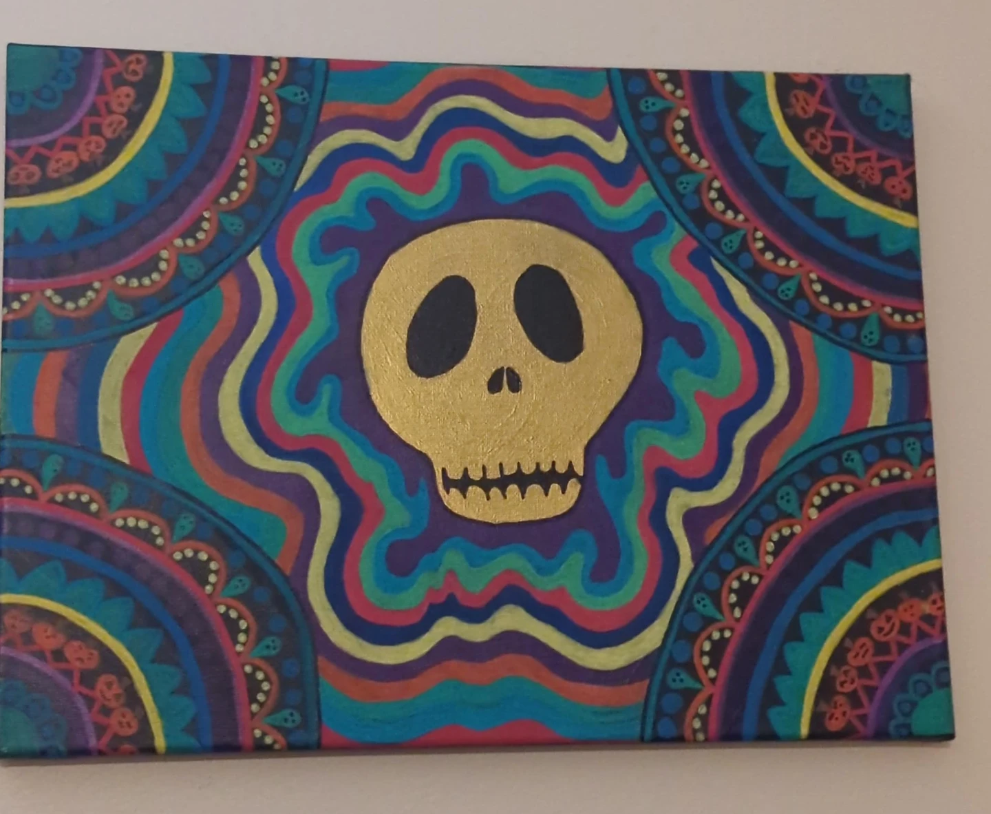 Skull Mandela Painting