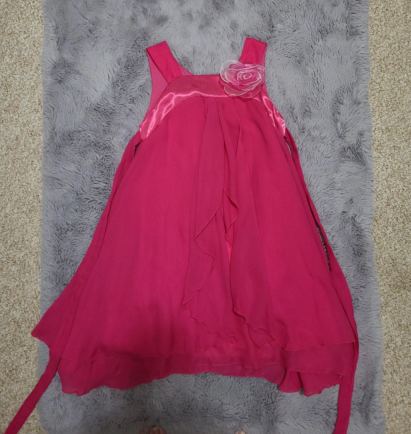 Pink Dress with Flower Detail