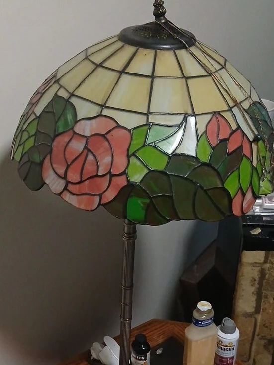 Stained Glass Floral Floor Lamp