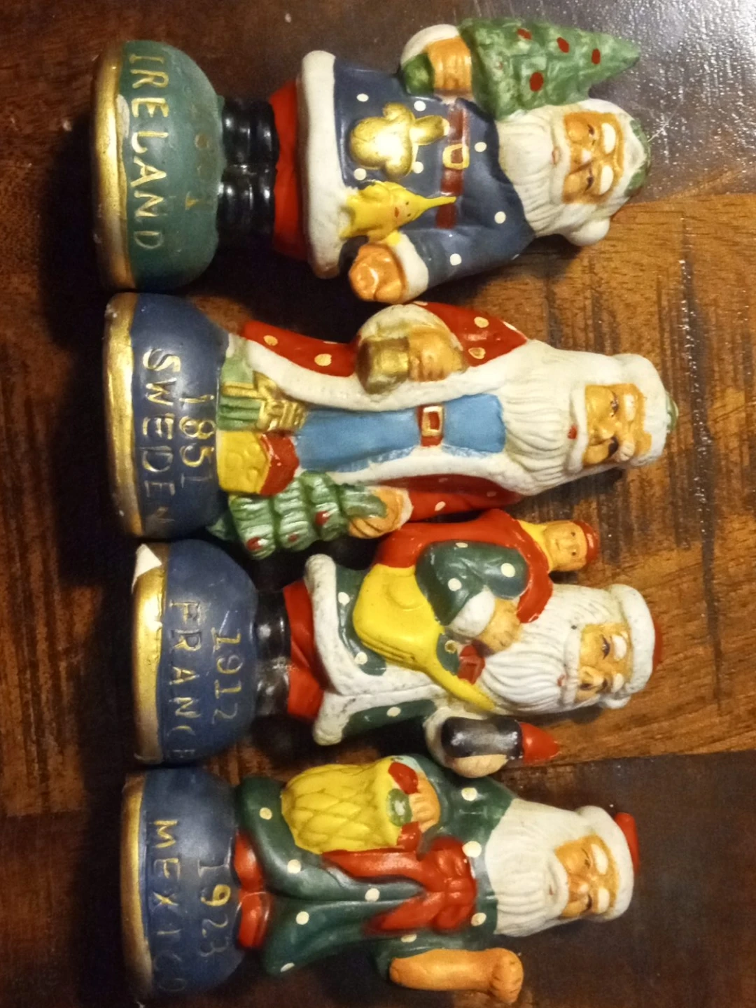 Vintage Santa Figurines - Set of 4