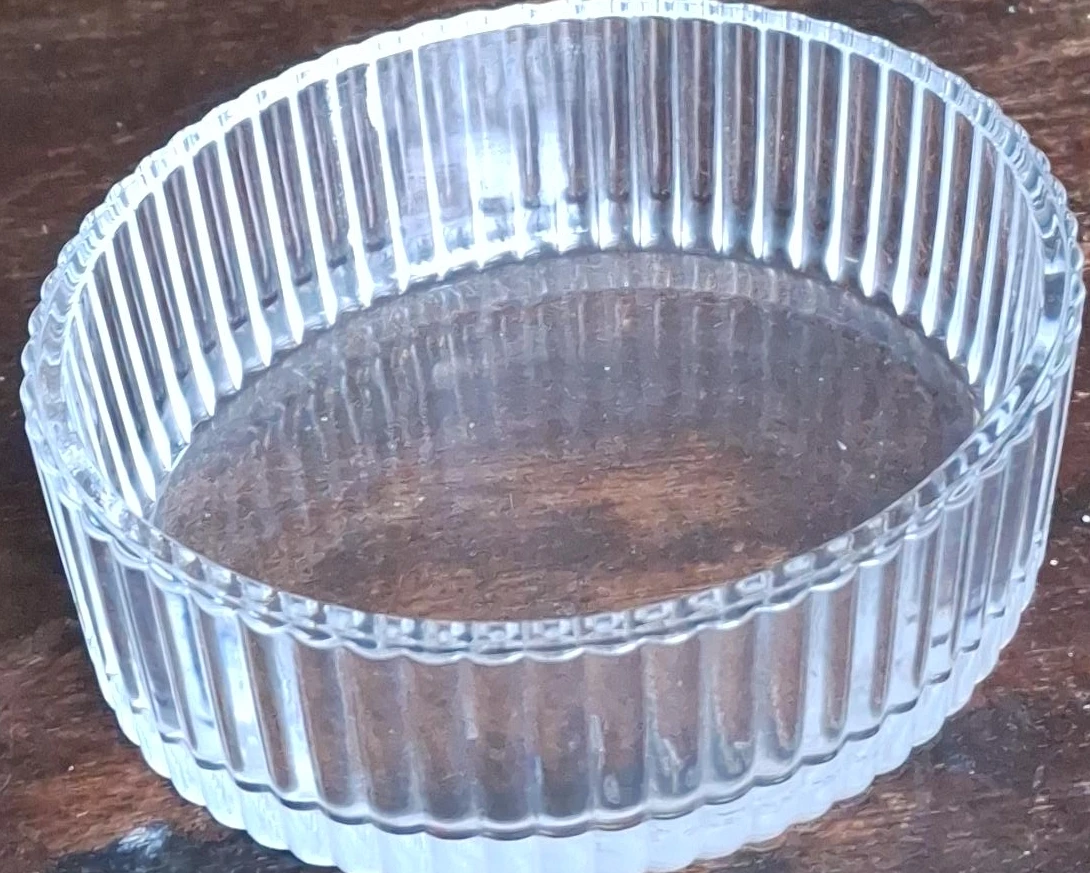Clear Glass Ribbed Bowl