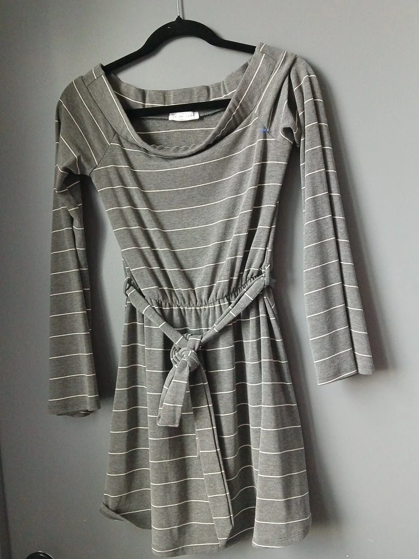 Emory Park Striped Gray Dress