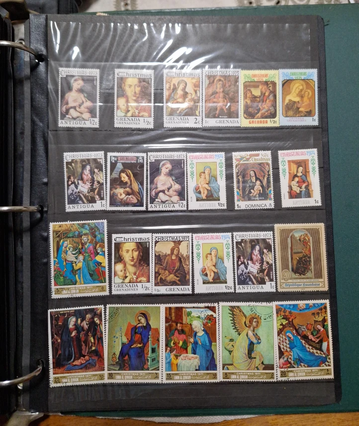 Collection of Christmas Themed Stamps