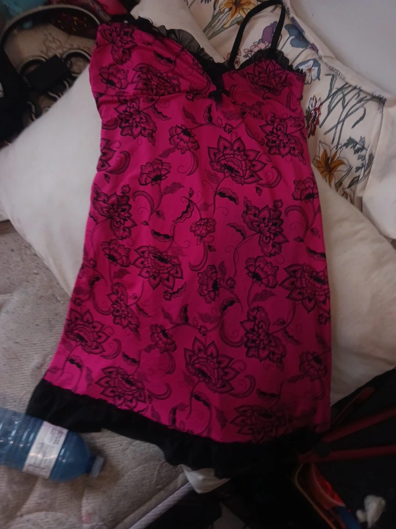 Pink & Black Floral Nightgown
