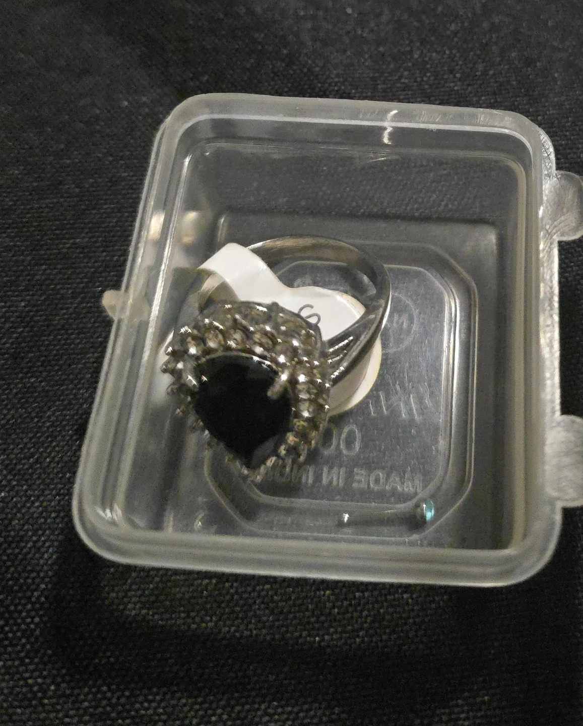 Black Stone Ring - Size 19