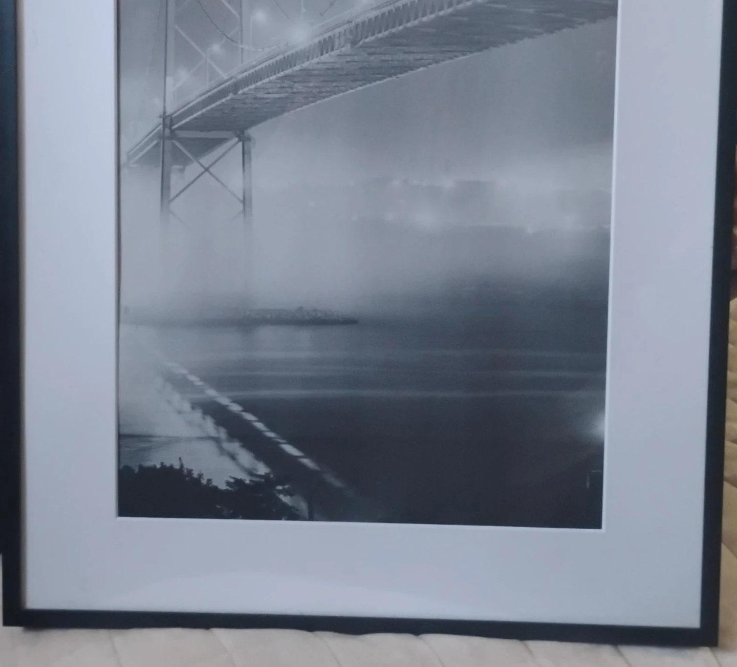 Black and white frame photography bridge