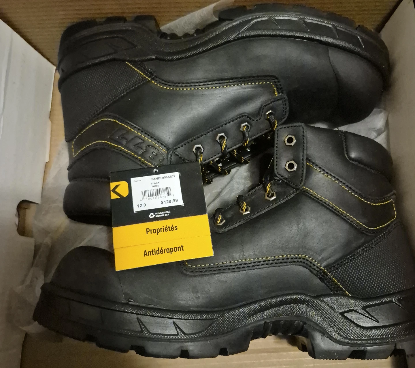 New dakota Black Work Boots - Size 12