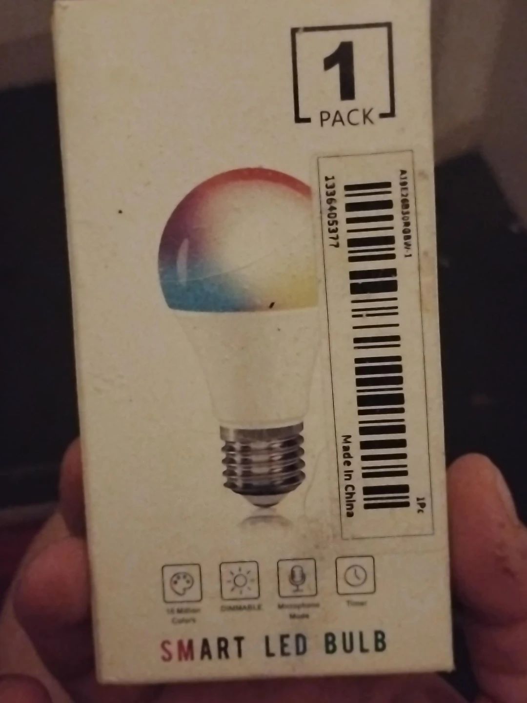 Smart LED Bulb - Dimmable, 16 Million Colors