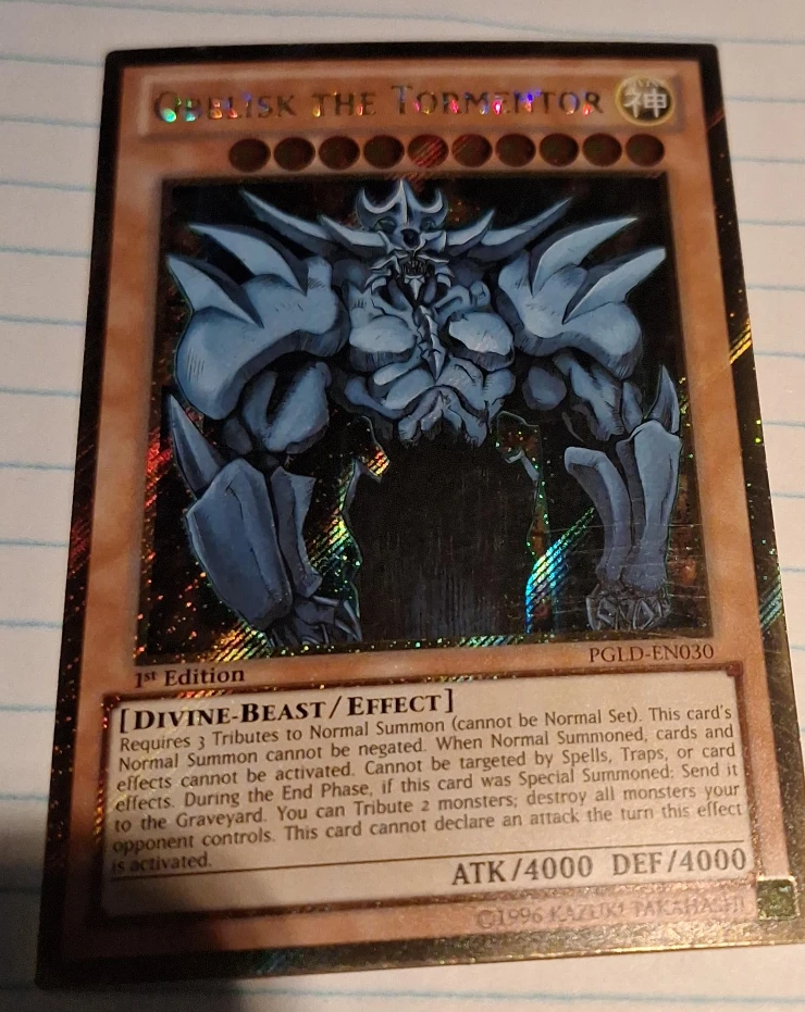 Obelisk the Tormentor Yu-Gi-Oh! Card PGLD-EN030