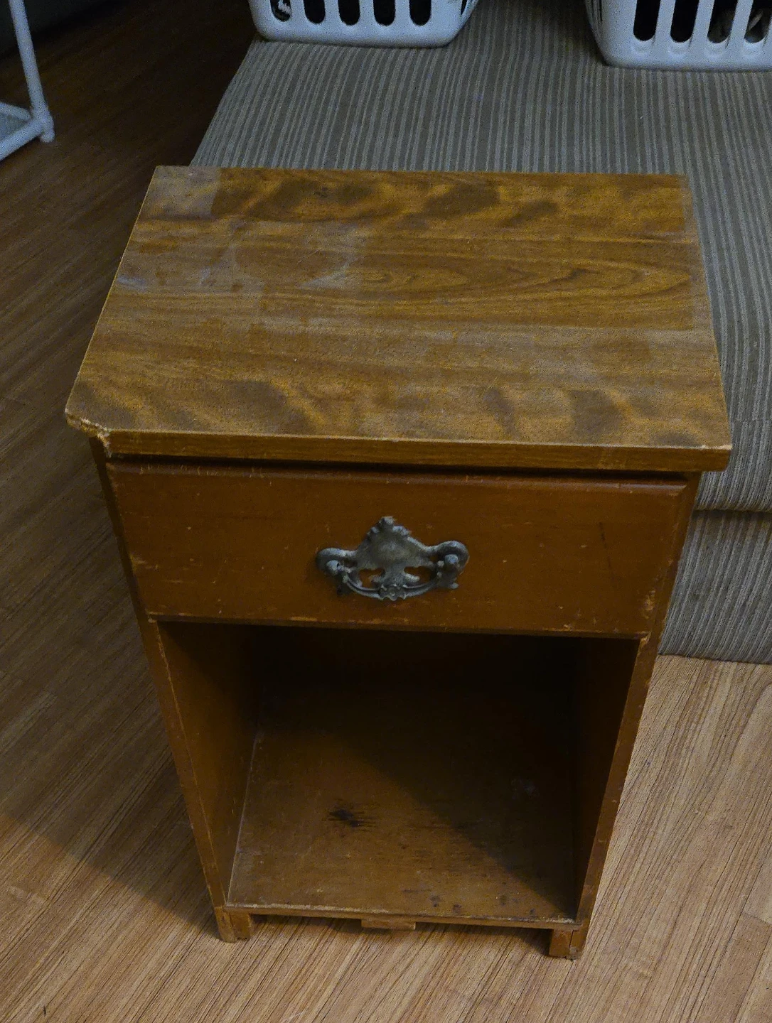 Wooden Nightstand with Drawer