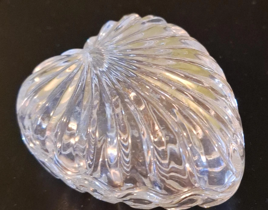 Clear Glass Heart Trinket Dish
