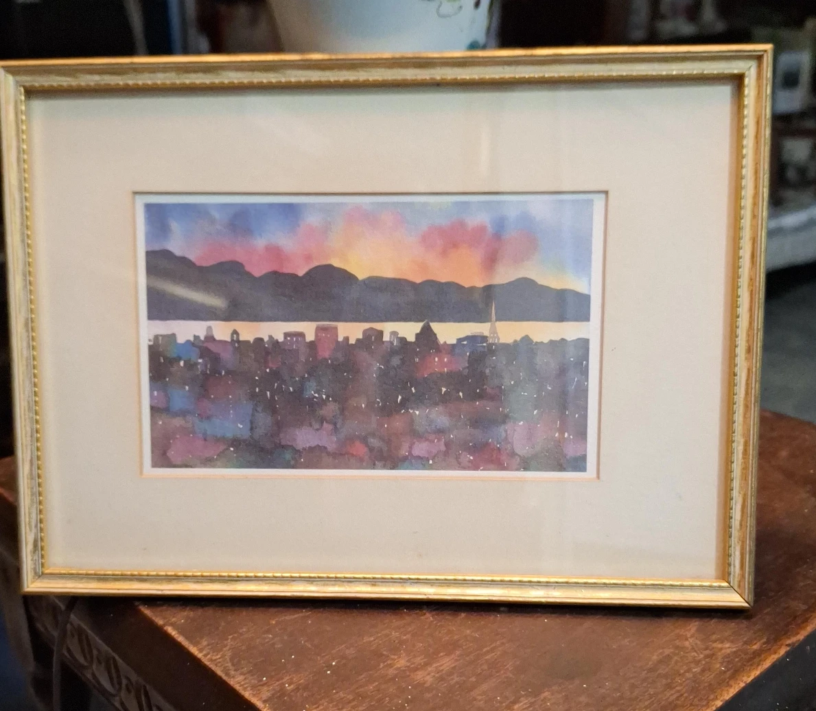 Framed Watercolor Painting
