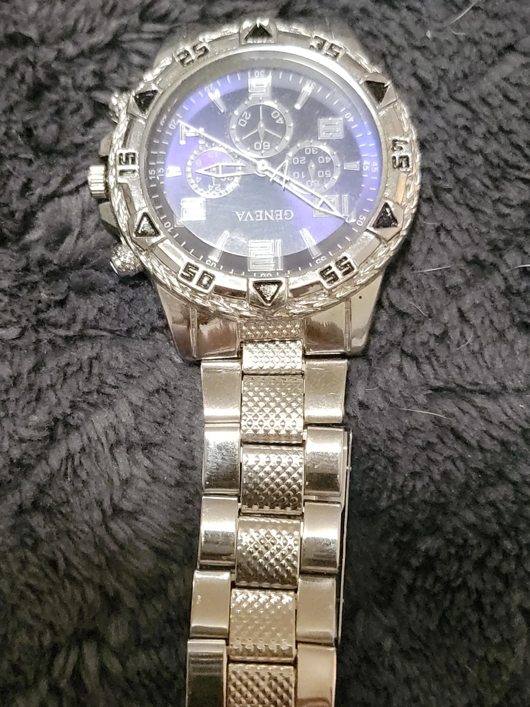 Geneva Silver Tone Watch