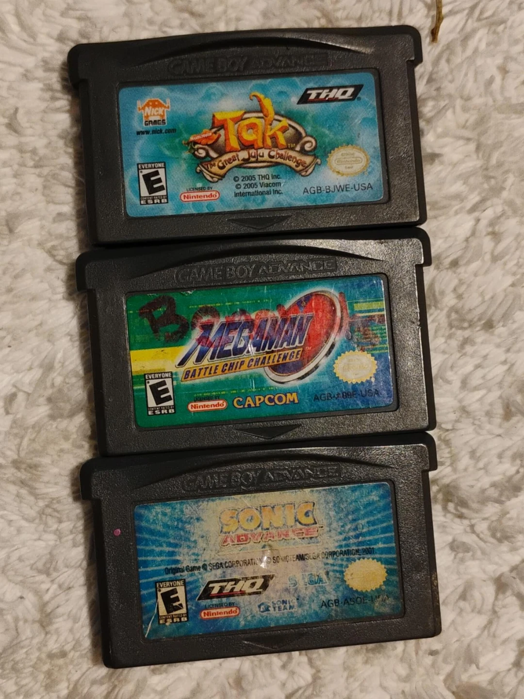 Game Boy Advance Games - SpongeBob, Mega Man, Sonic