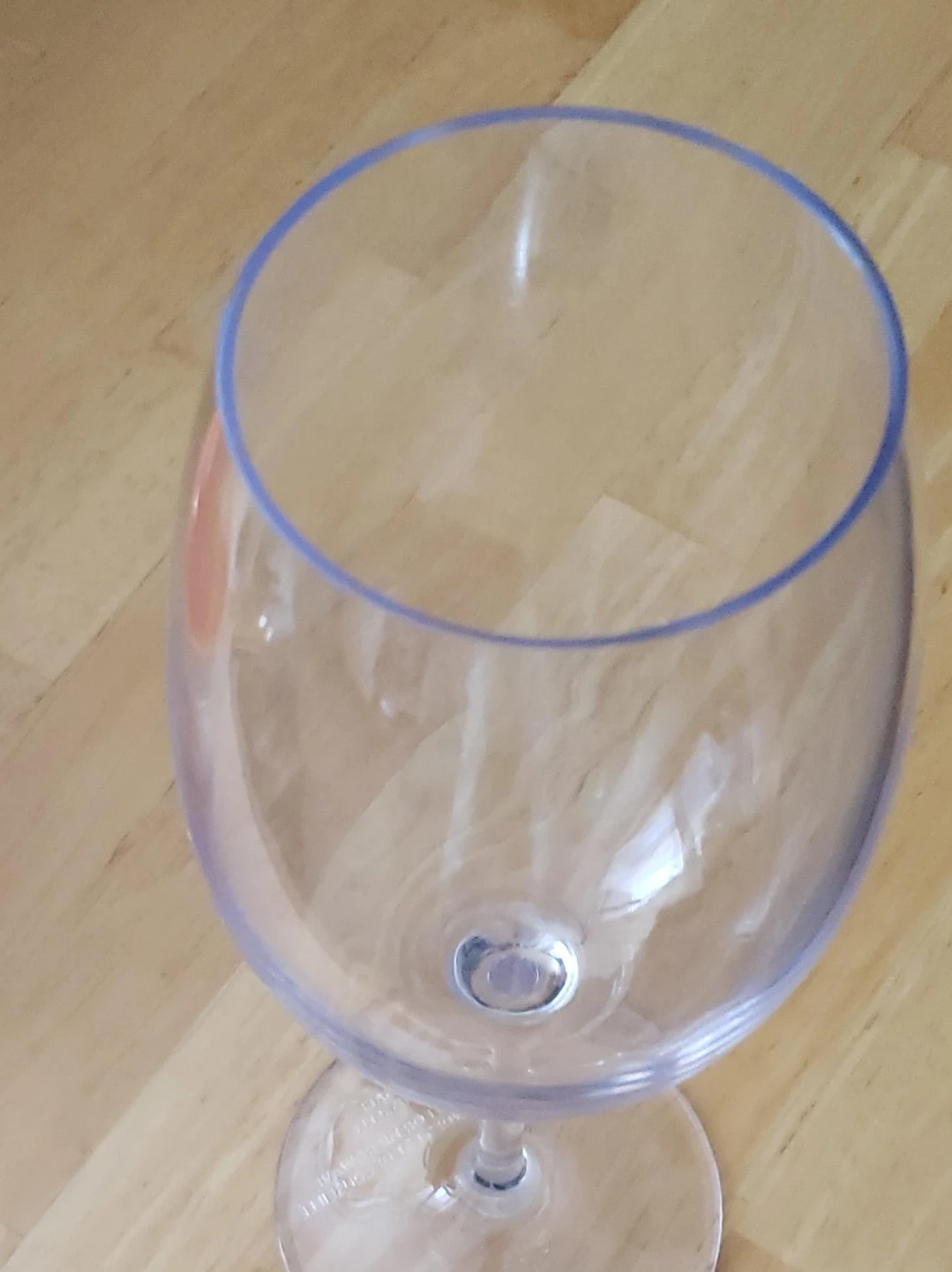 Clear Plastic Wine Glass