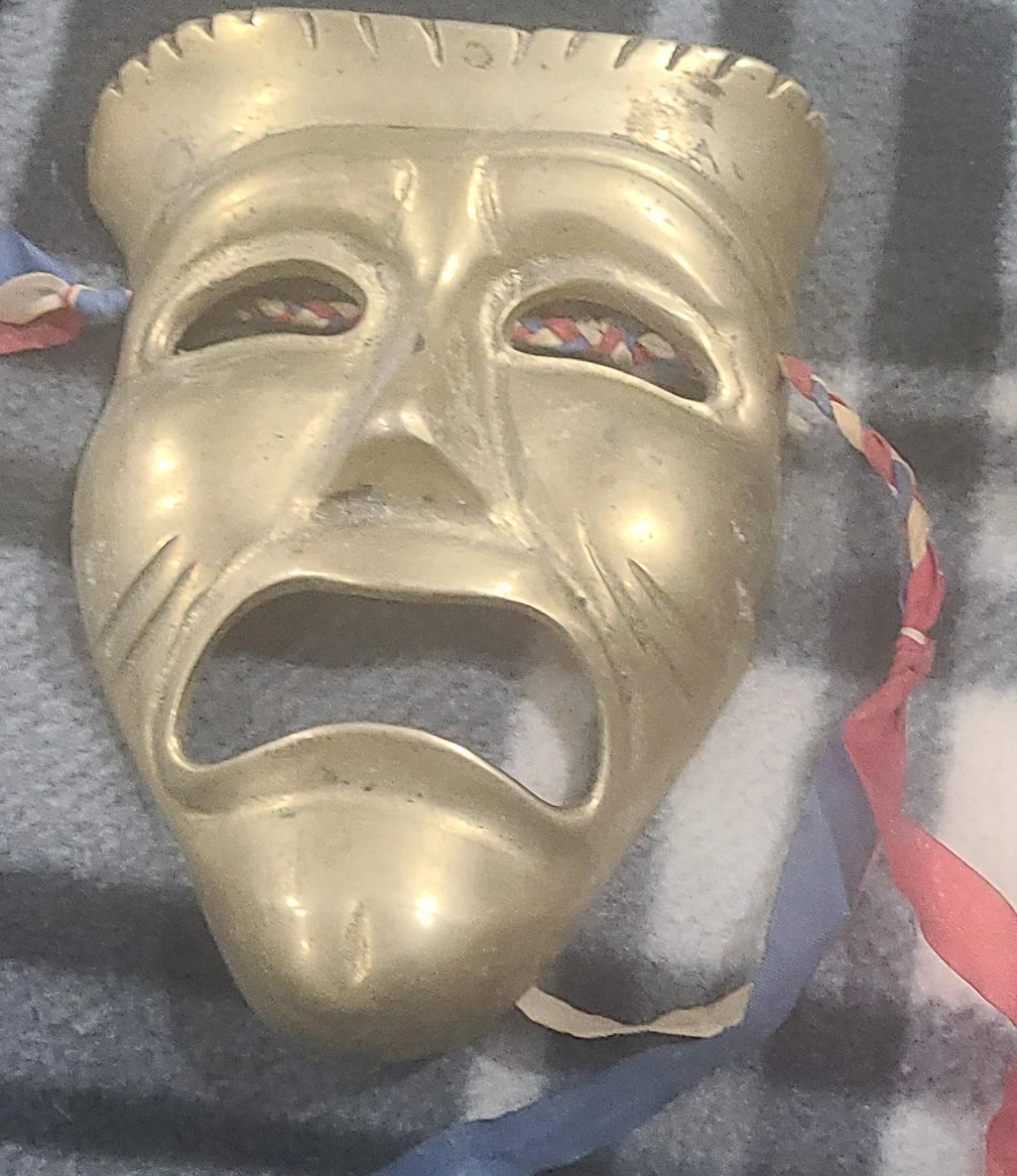 Gold Tragedy Mask