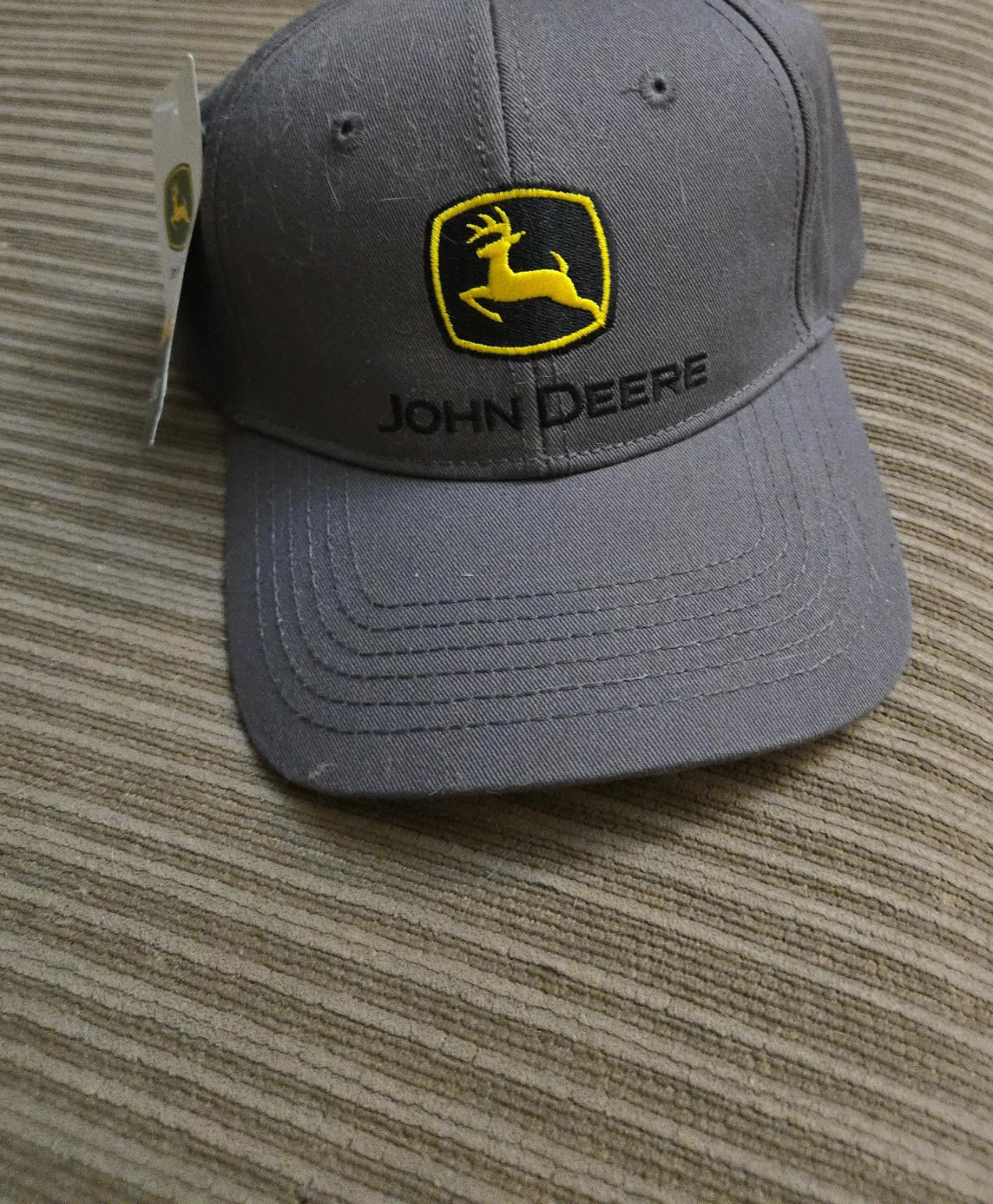 New John Deere Grey Baseball Cap