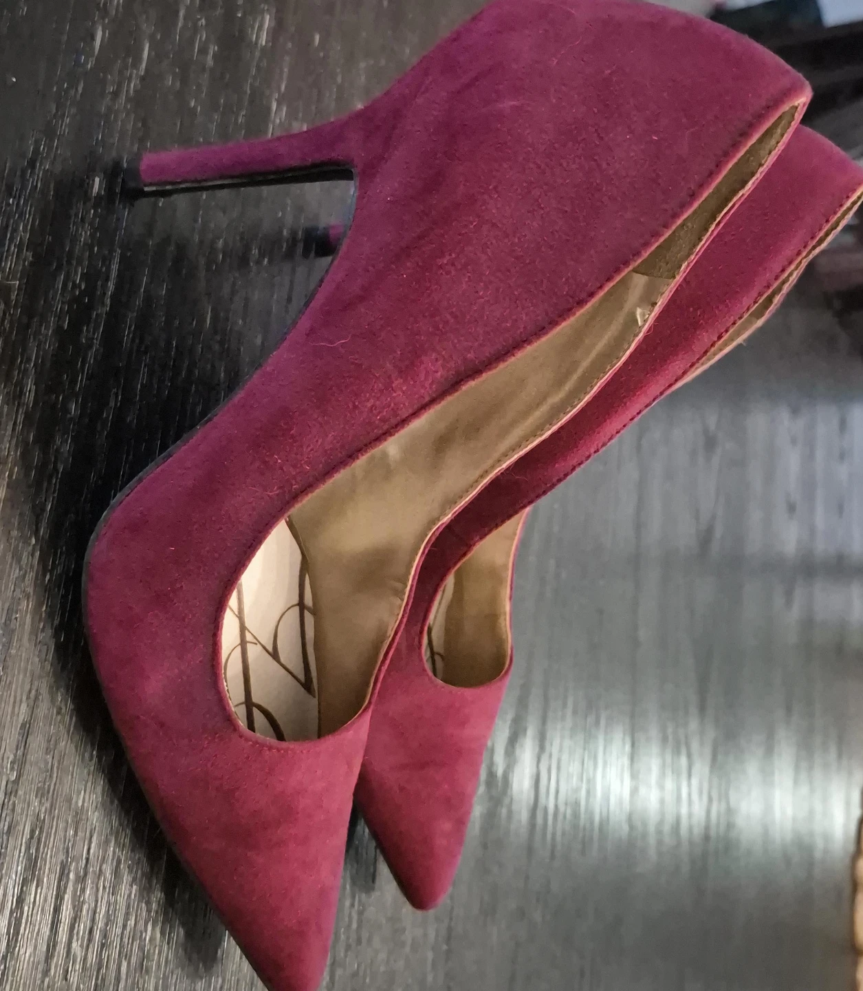 Sam & Libby Heels - Size 9 - Burgundy