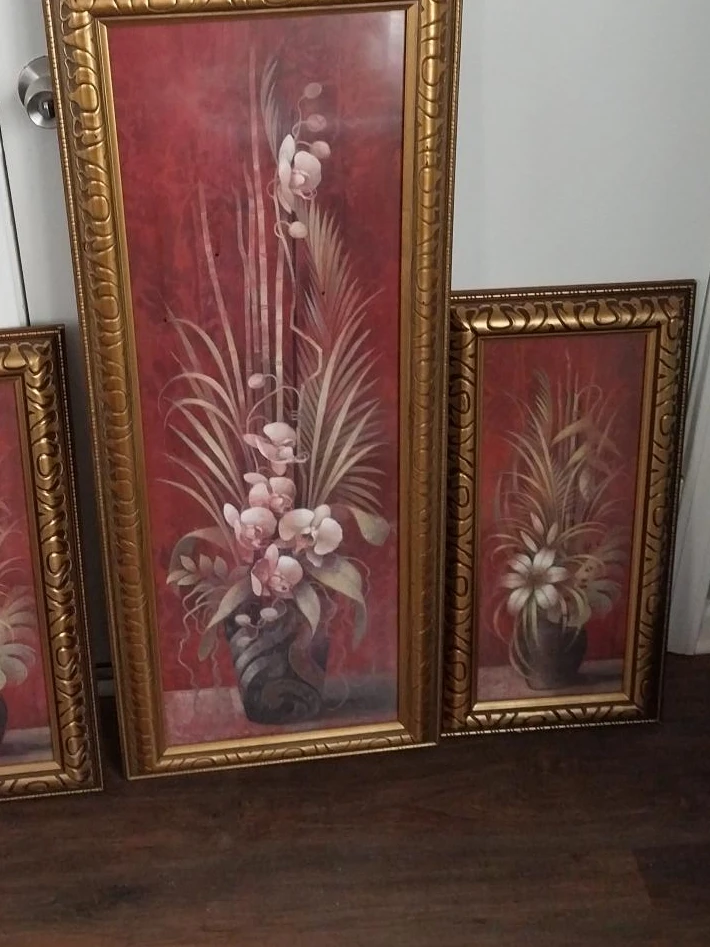 Framed Floral Prints - Set of 3